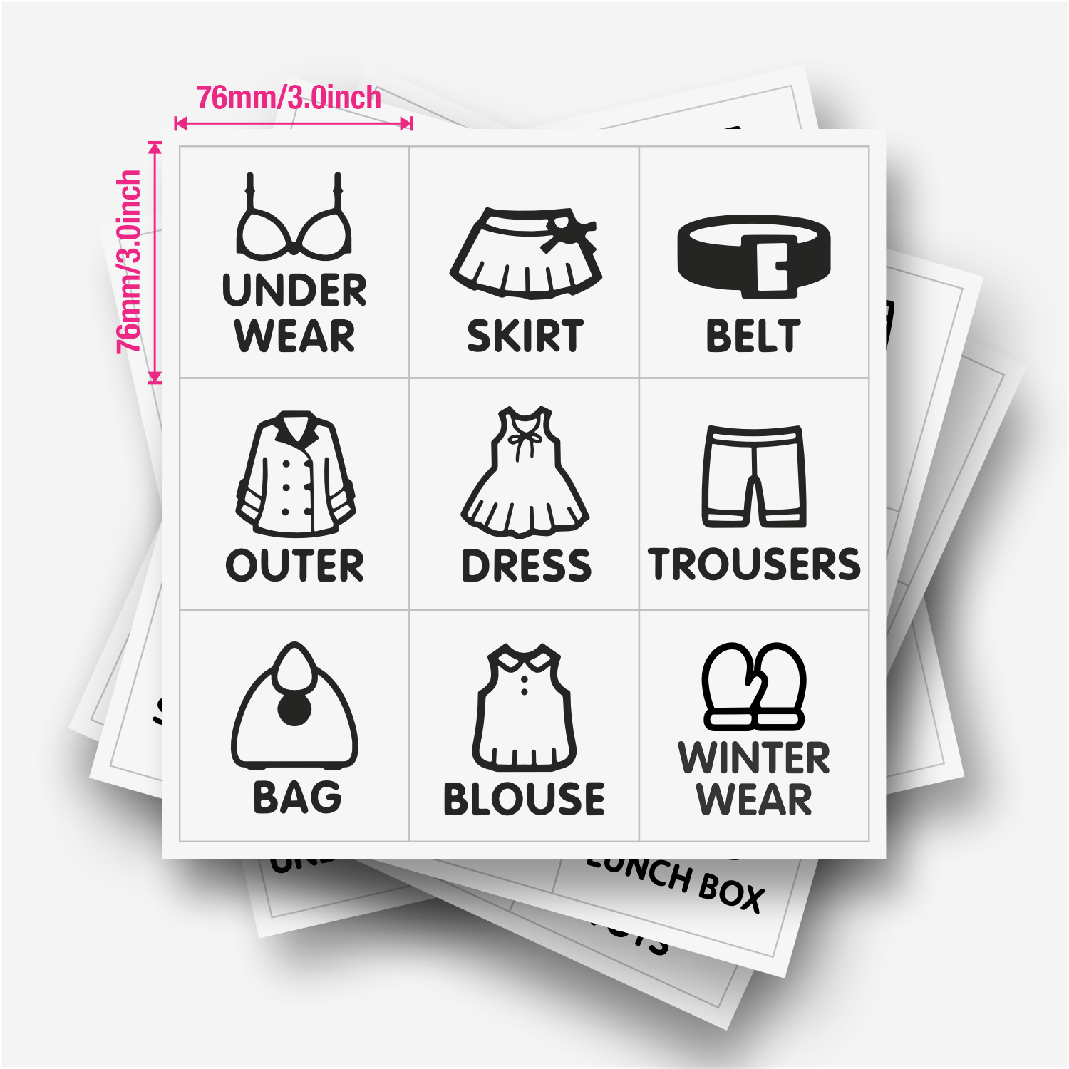 9 pcs/Sheet, Wardrobe Organize - огляд і ціна Sticker Sheet Set